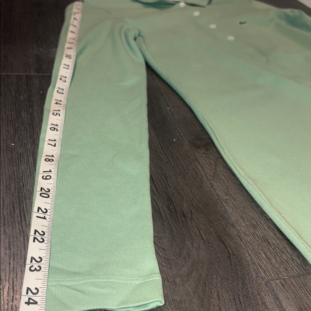 Lacoste Cotton Pique Stretch Polo Long Sleeve Dress EU Size 36/XS Light Green - Picture 9 of 9